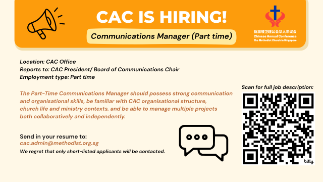 CAC Comms Manager (Part time) 2026 v2